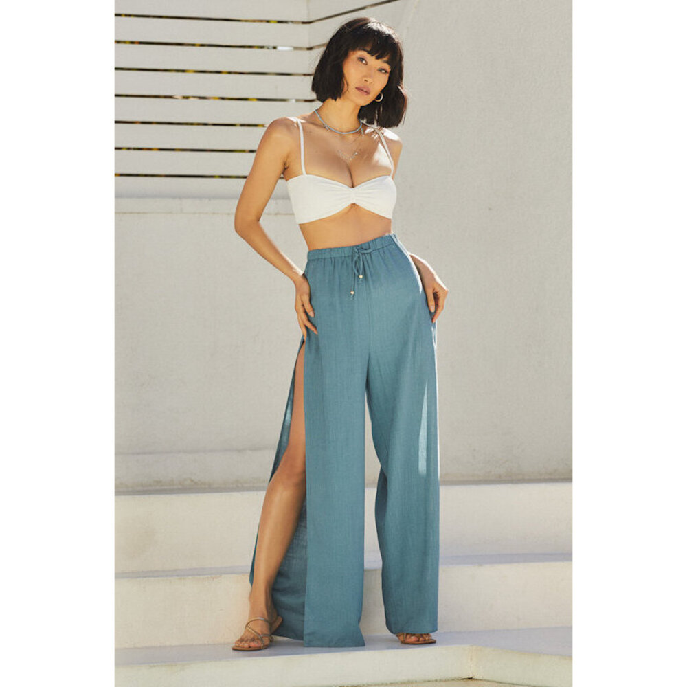 Lulus Seaside Sweetie Light Blue Swim Cover-up Pants - Size XL
